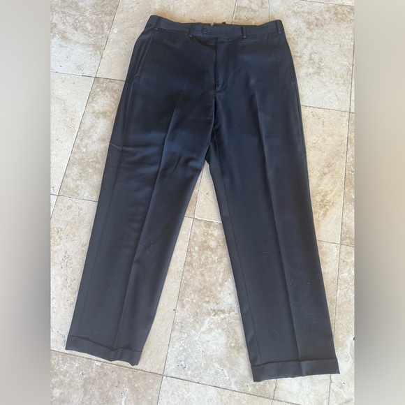 ERMENEGILDO ZEGNA men’s black dress pants 36 100% LAN a wool very good condition - Picture 3 of 9